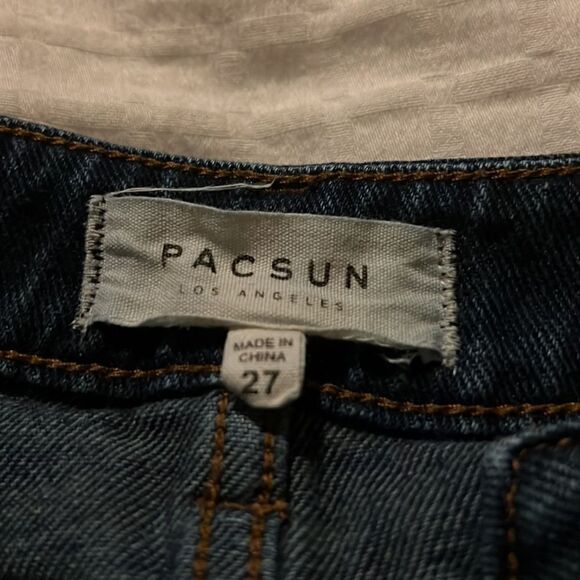 PACSUN DENIM BUTTON DOWN SKIRT IN DARK WASH SIZE 27 - Picture 4 of 5